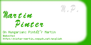 martin pinter business card